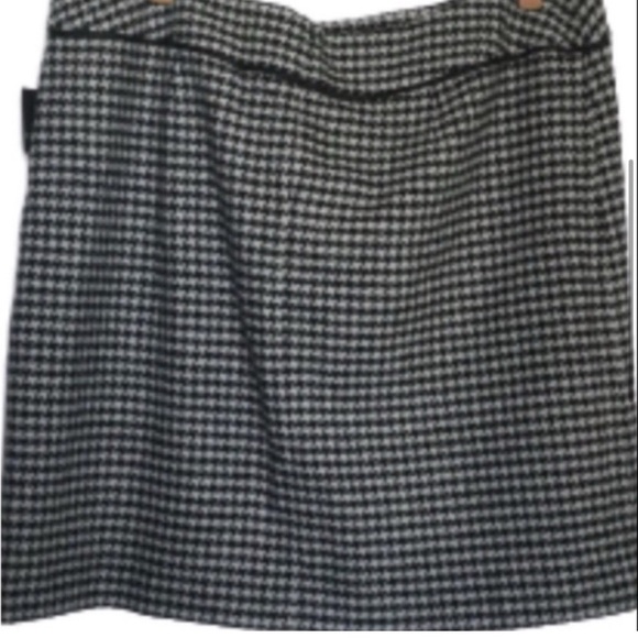 APOSTROPHE Wool-Blend Houndstooth Skirt Midi Lined Black Cream Plus Size 24W NWT - Picture 5 of 11
